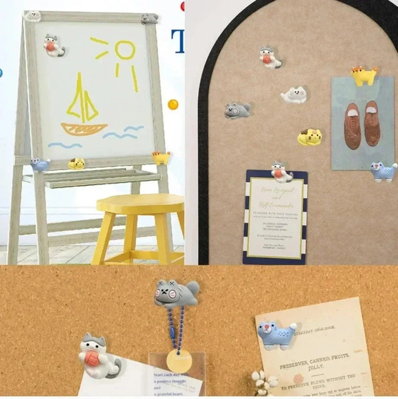 30 pcs Cat Push Pins Cute Thumbtacks Cartoon Pushpins for Cork Board Photo Memo - Picture 4 of 7
